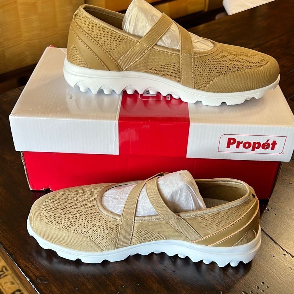 PROPÉT Women’s Mary Jane Sneakers Breathable Mesh Strap Tan Honey Size 9.5 M‎ B)